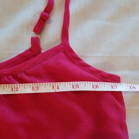 Mudd Fuschia Pink with gold sparkle tank top - Picture 8 of 8